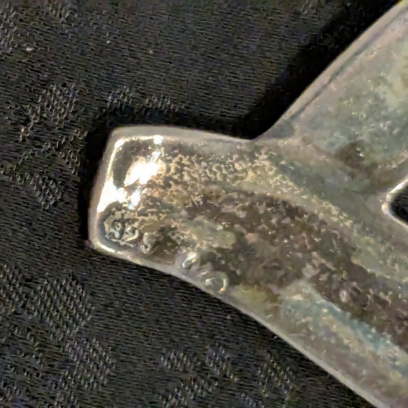 Large Vintage Solid Sterling Silver Marcasite Art Deco Heart Brooch - Picture 9 of 13